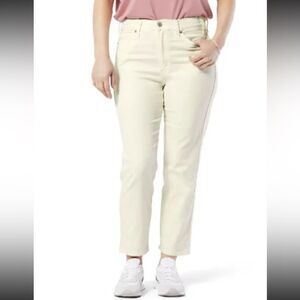 Signature Levi Strauss size 12 w31 31 Heritage High Rise Straight Jeans Cream‎